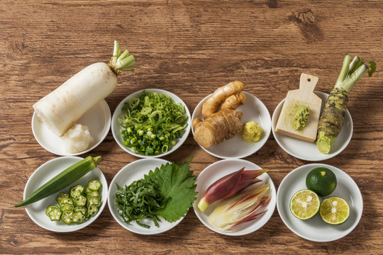 日本の薬味野菜　Japan flavor vegetables