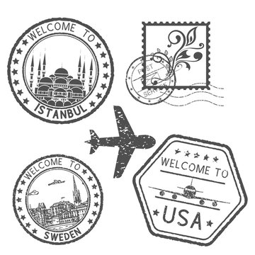 Decorative stamps and postal elements