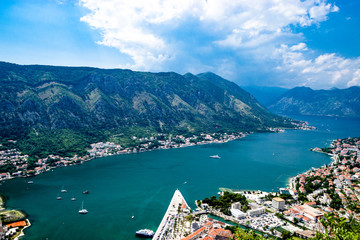 Fototapeta na wymiar Magnificent view of Kotor Bay Montenegro