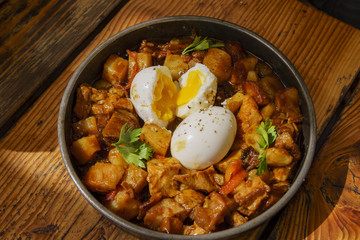 Delicious stew beef with egg