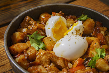 Delicious stew beef with egg