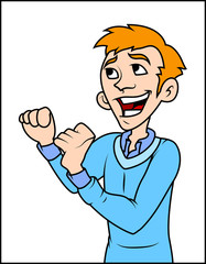 Laughing Cartoon Boy