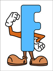 Cartoon Alphabet F Vector