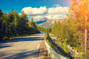 Fototapeta premium Mountain road. Beautiful nature of Norway