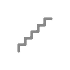 Flat design style vector of line stairs symbol icon on white