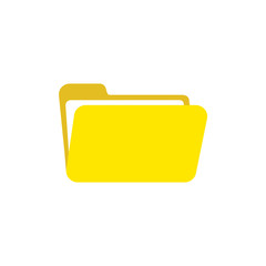 Flat design style vector of open folder icon on white