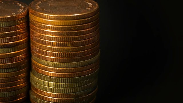 The Gold coin stack  for business idea concept image