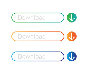 Colorful Download Button Concept