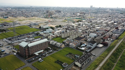 大和川から空撮～松原市を望む～