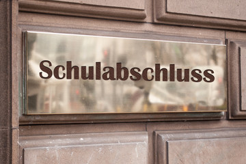 Obraz premium Schild 205 - Schulabschluss