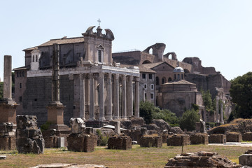 Fototapeta na wymiar View of Roman Forum, Rome