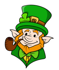 Smoking Leprechaun Face