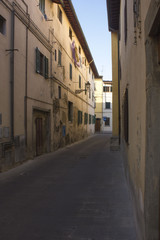 Fototapeta na wymiar Narrow street in the small city of Lastra a Signa, Italy