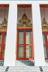 The beautiful door of temple in Thailand.