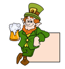 Happy Old Leprechaun Patrick's Day Banner