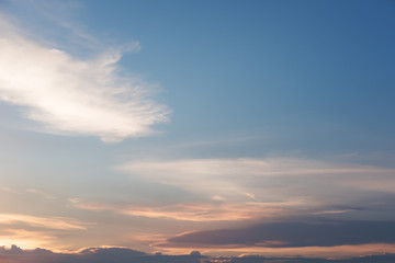 Summer sky in sunset