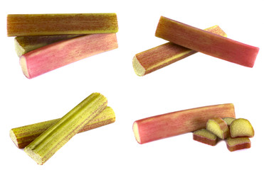 Rhubarb isolated on white underground