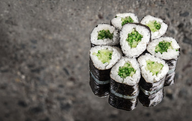 Mini roll with cucumber