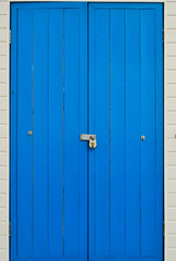 Blue Beach Hut doors 