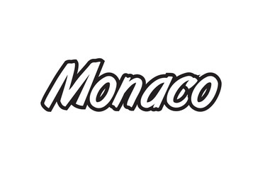 monaco europe capital text logo black white icon design