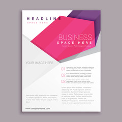 abstract geometric business flyer poster leaflet design