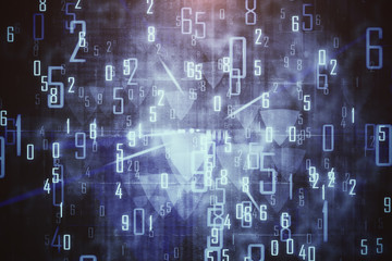 Tech digital numbers backdrop