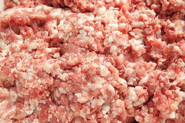 Ground turkey for delicious meatloaf, closeup