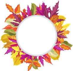 frame with autumn leaves