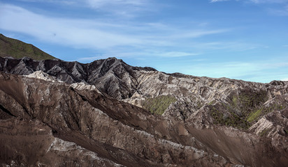 Mt Bromo which is 2329 metres high, is an active volcano and part of the Tengger massif, in East...