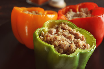 Quinoa stuffed peppers, closeup