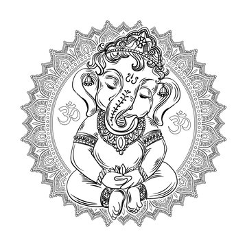 Freetoedit Ganesh Ganesha Hindu God Ganpati - Ganpati Pencil Sketch, HD Png  Download , Transparent Png Image - PNGitem
