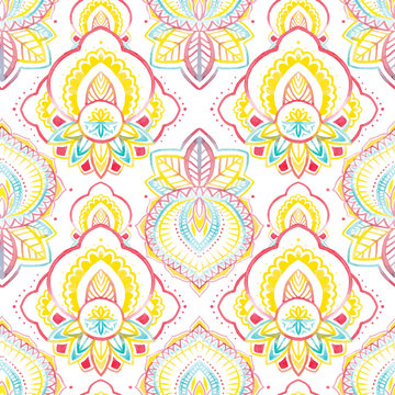 Watercolor native indian pattern
