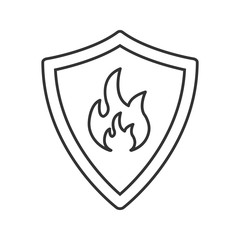 Fototapeta premium Firefighters badge linear icon