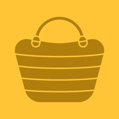 Beach bag glyph color icon