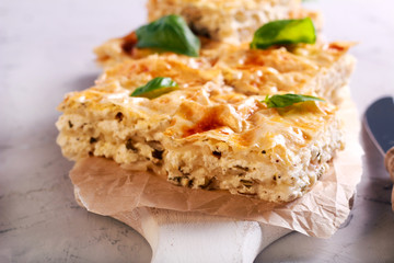 Cheese and herb savory pastries