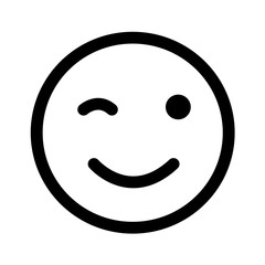 Winking Eye Smiley - clip-art vector illustration
