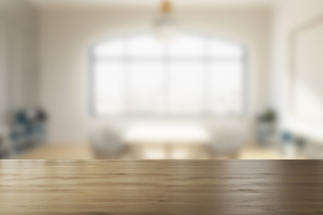 Blurred kitchen interior