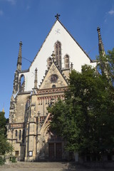 Fototapeta na wymiar Leipzig - Thomaskirche, Westfassade, Deutschland