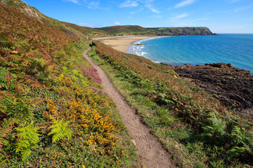 Cotentin, randonnée sur le GR 223, baie d'écalgrain, 