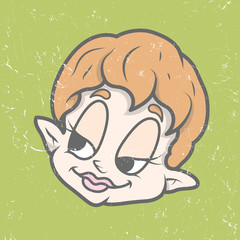 Cute Happy Small Leprechaun Girl Face
