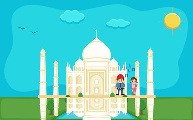 Cool Young Couple at Taj Mahal
