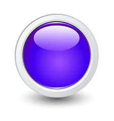 Purple Glossy Web Button Vector