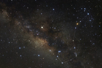 Constellation Scorpius and milky way galaxy