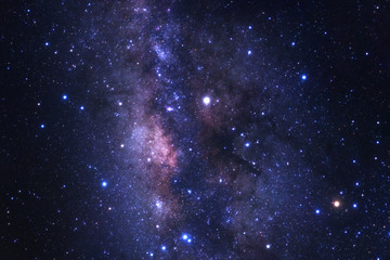 The center of milky way galaxy with stars and space dust in the universe