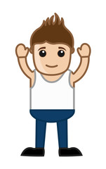 Cartoon Young Boy - vector illustration