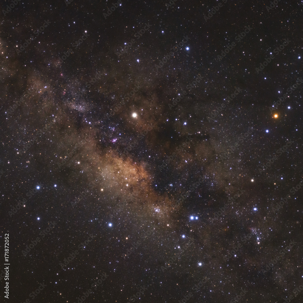Wall mural the galactic centre of the milky way galaxy and constellation scorpius