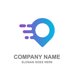 GPS Navigation Location Map Logo Vector Icon 