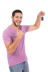 excited young man