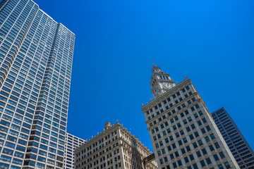 Hochhäuser in Chicago, Froschperspektive