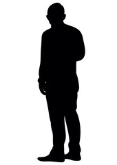  isolated silhouette guy standing